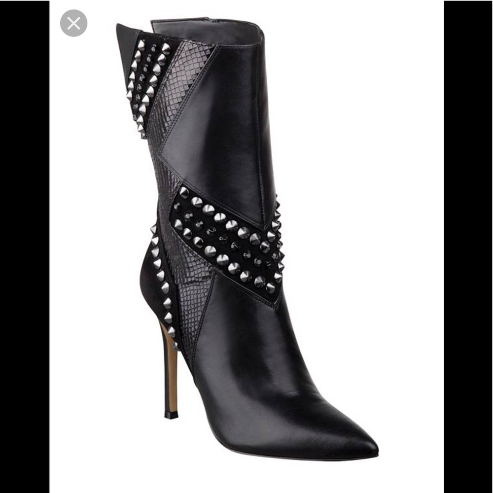 New Guess leather stud detail boots size 10
